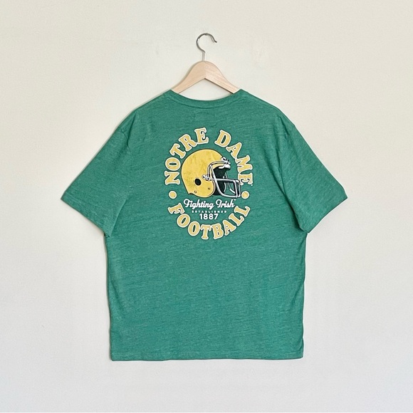 Fanatics Notre Dame Fighting Irish Football Old-School Green T-Shirt Adult XL - Picture 1 of 11